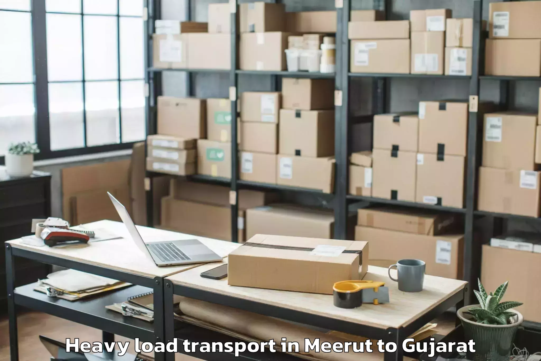 Efficient Meerut to Rk University Rajkot Heavy Load Transport